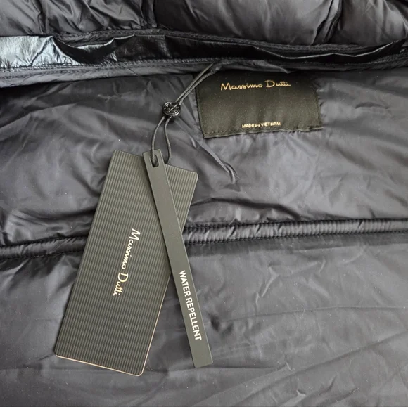 NWT - Massimo Dutti Women's Water Repellent Metallic Puffer Jacket - Size XL - Picture 12 of 15